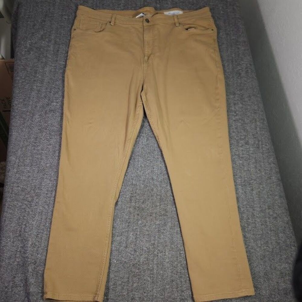 The Perfect Jean NYC DenKhaki Athletic Fit Pants Mens 44x29 Khaki Stretch
